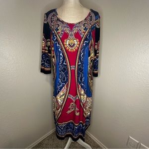 Fun Pattern Dress, 2X